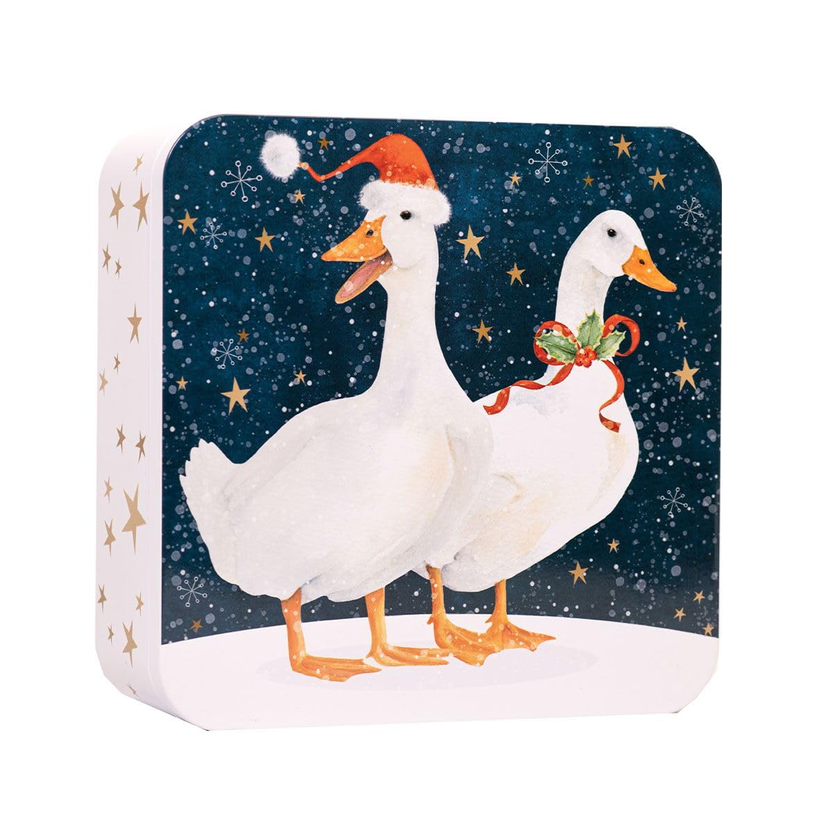 Farmhouse Geese Square Tin 400g