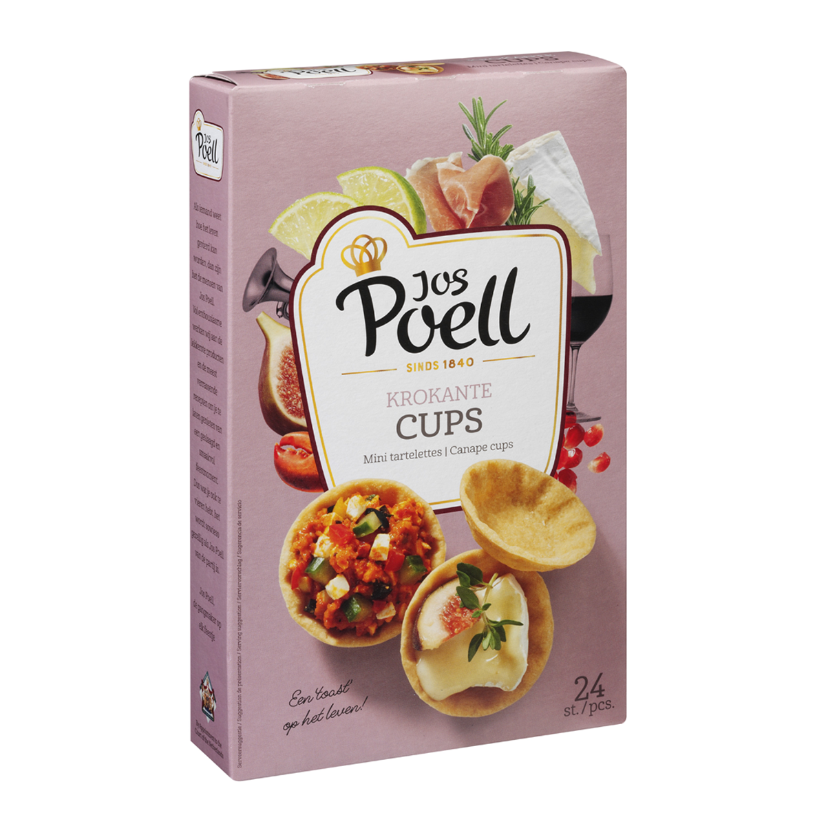 Jos Poell Canape Cups x24 72g