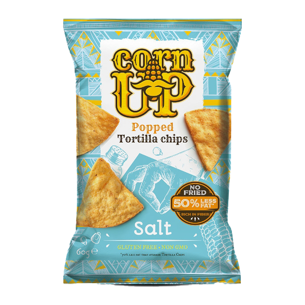 Corn Up Popped Tortilla Chips Salt 60g