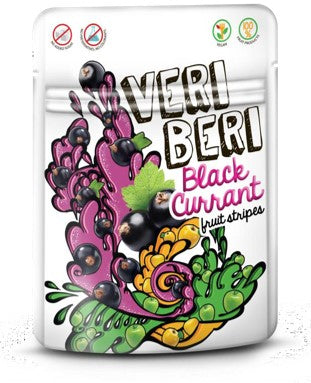 Veri Beri Blackcurrant Fruit Stripes 50g