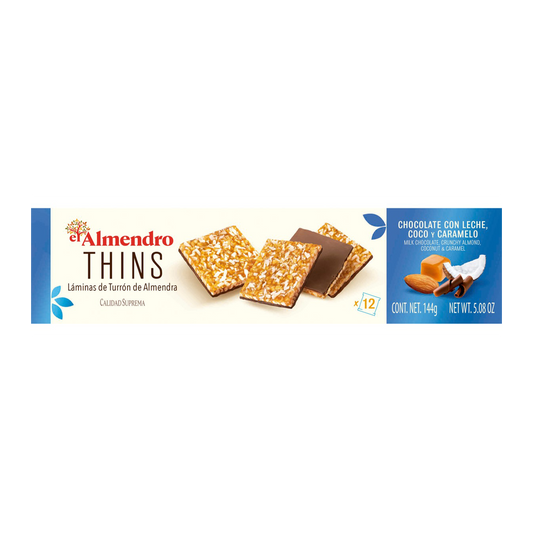 El Almendro Thins Almond Milk Choc 144g