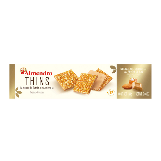 El Almendro Thins Almond Caramel 144g