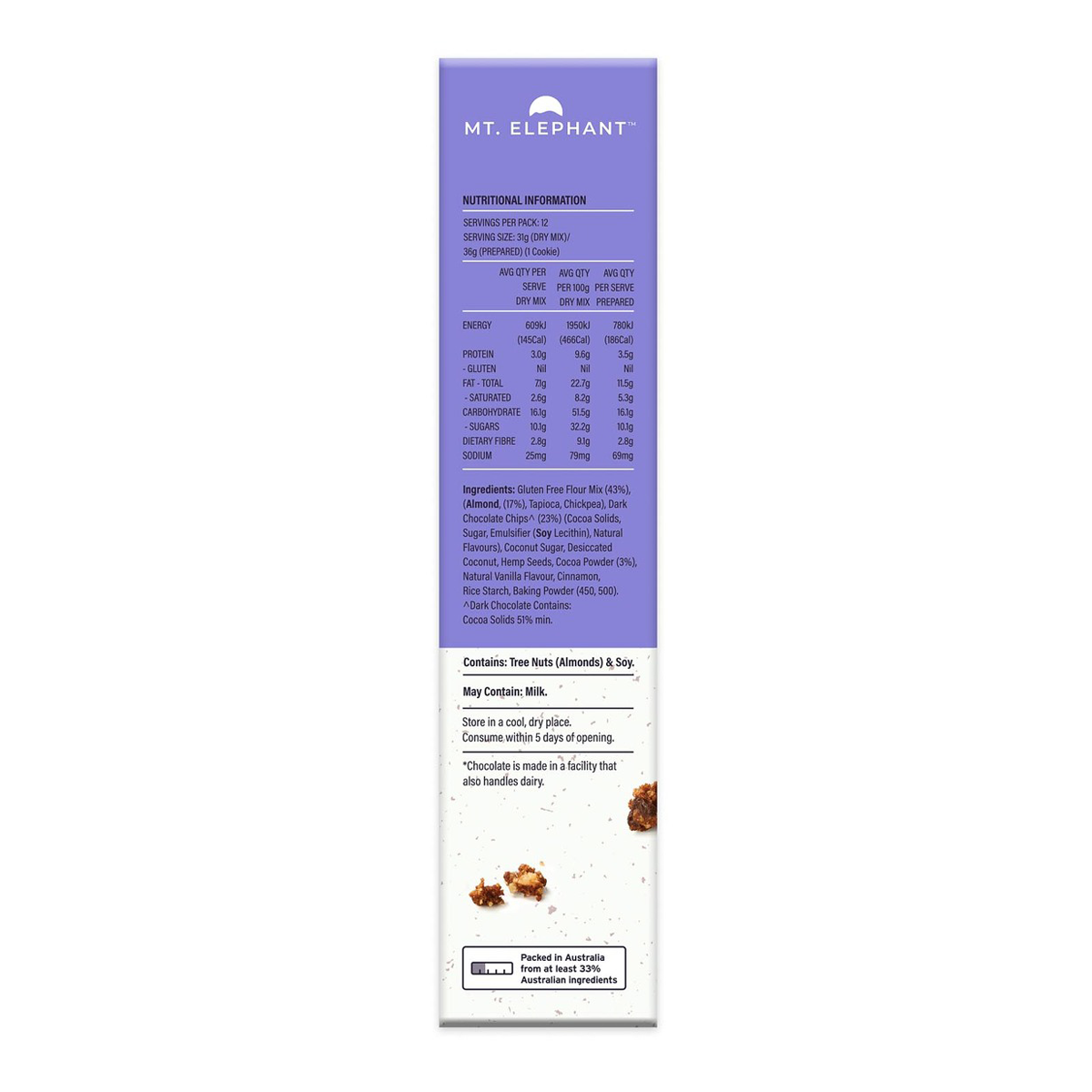 Mt Elephant Double Choc Superfood Cookie Mix 375g