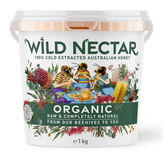 Wild Nectar Australian Organic Honey Bucket 1kg