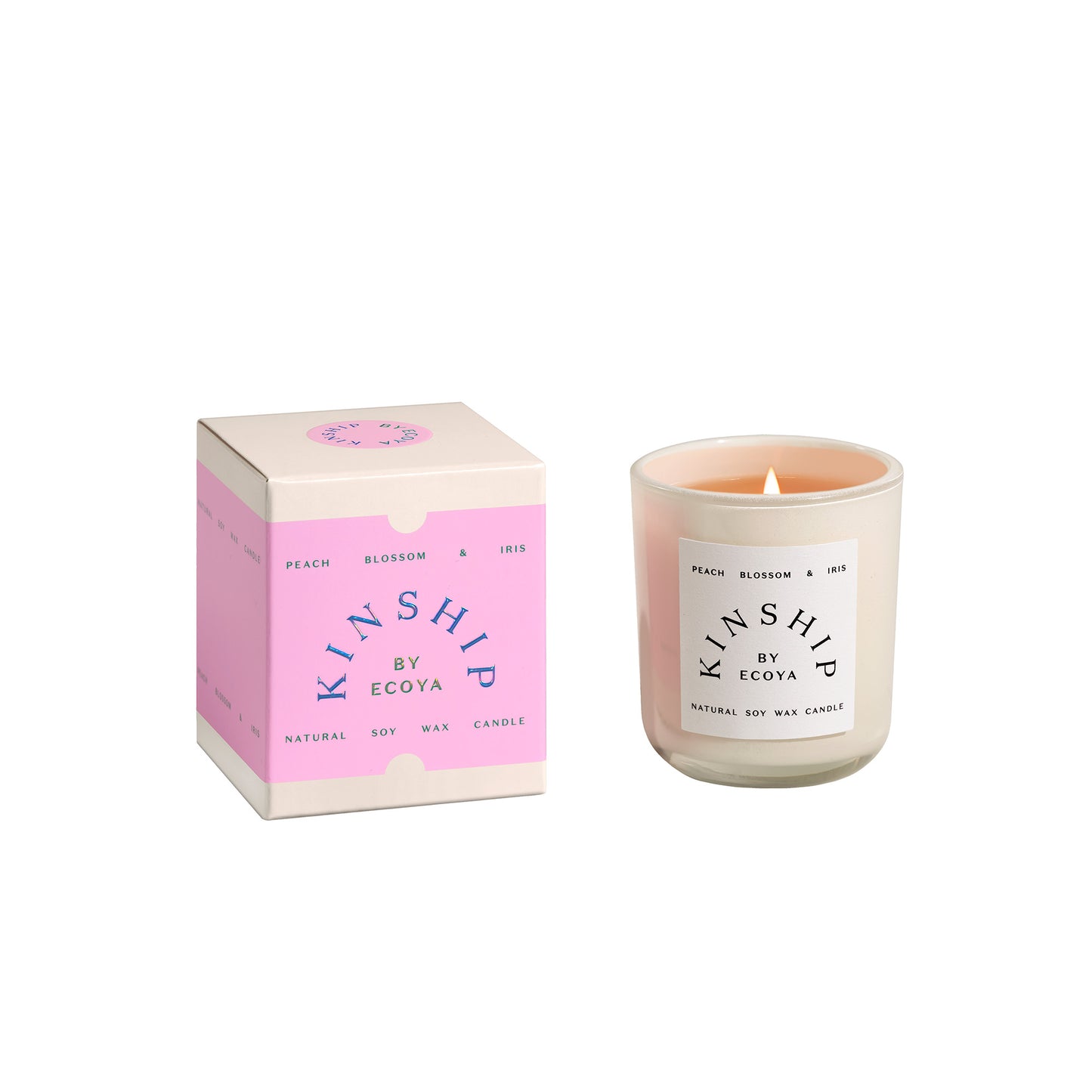 KINSHIP By ECOYA Peach Blossom & Iris Mini Candle 75g