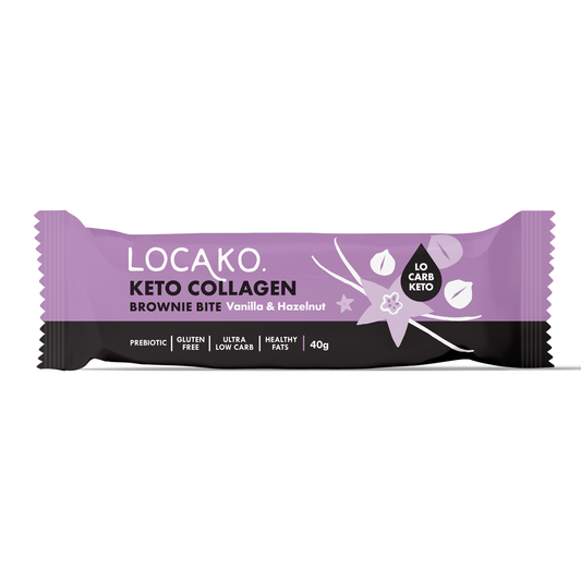 Locako Brownie Bite Keto Collagen Vanilla & Hazelnut 40g