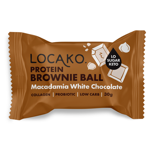 Locako Protein Brownie Ball Macadamia White Chocolate 30g