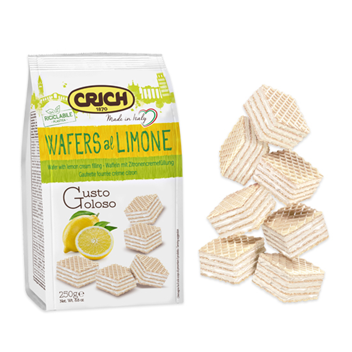 Crich Lemon Wafers 250g