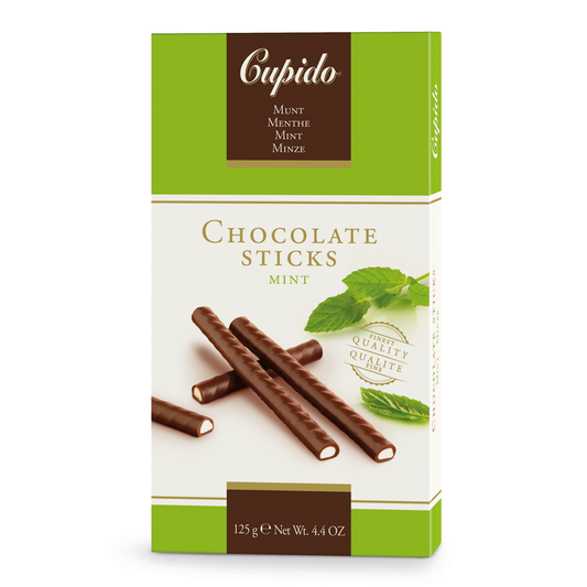 Cupido Chocolate Mint Sticks 125g