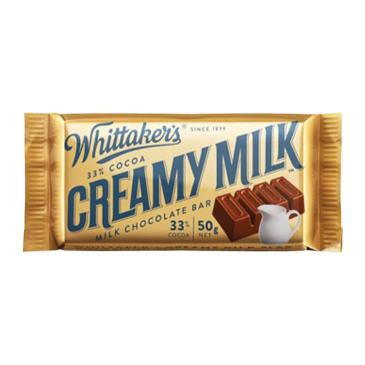 Whittakers Chocolate Milk 33% Slab 50g