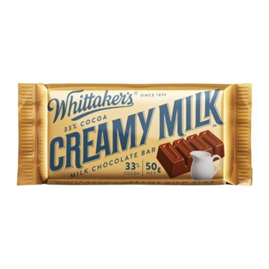 Whittakers Chocolate Milk 33% Slab 50g