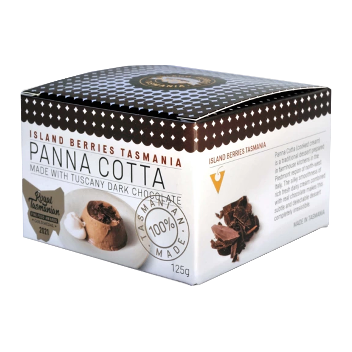 Island Berries Tasmania Panna Cotta Chocolate 125g