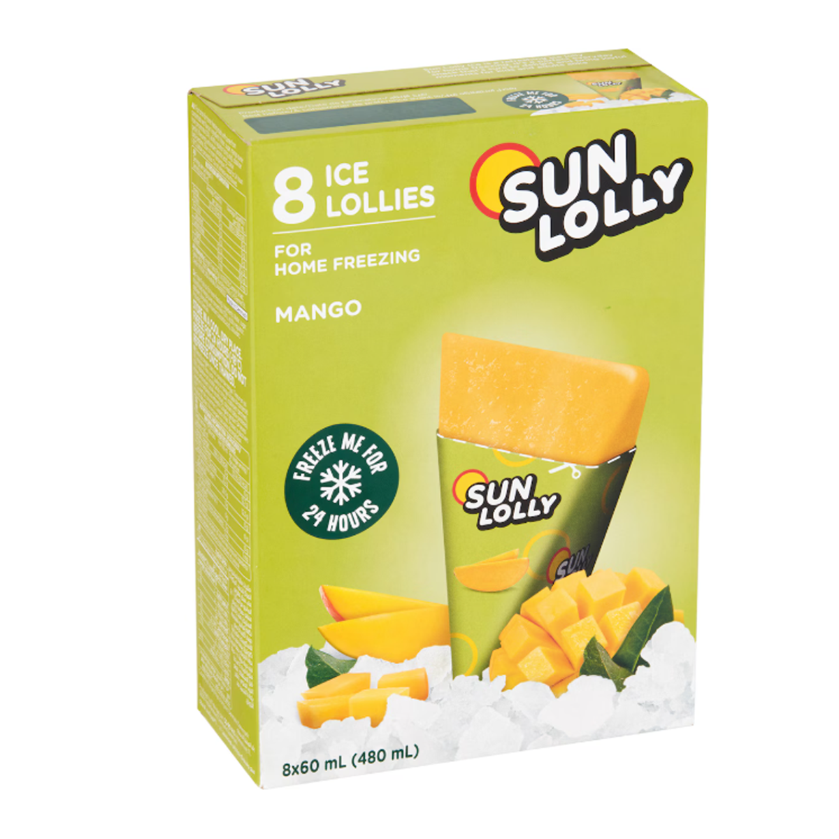 Sun Lolly Mango Iced Lollies x8 480ml