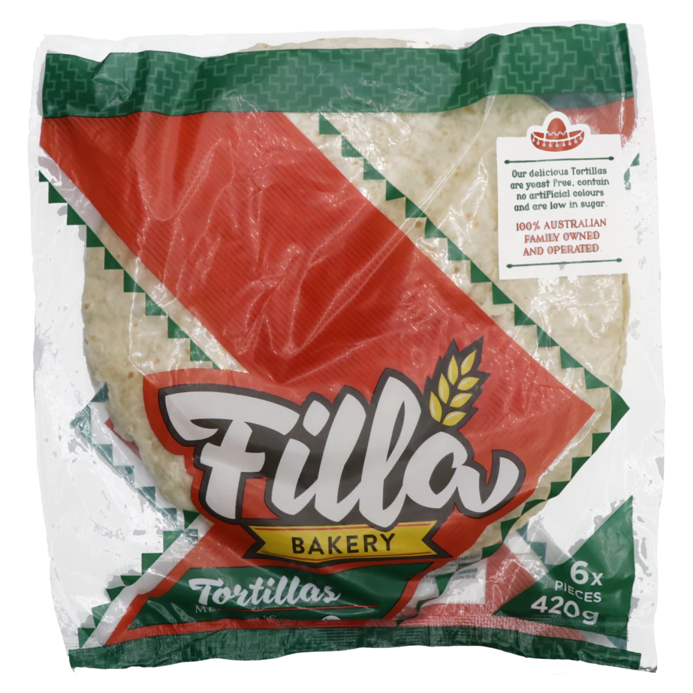 Filla Bakery Tortilla White 438g