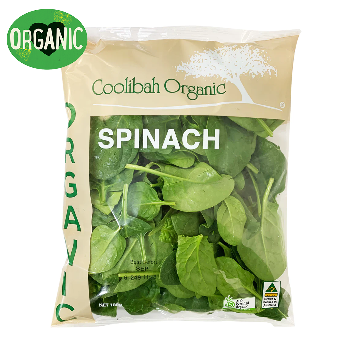 Salad Organic Spinach 100g