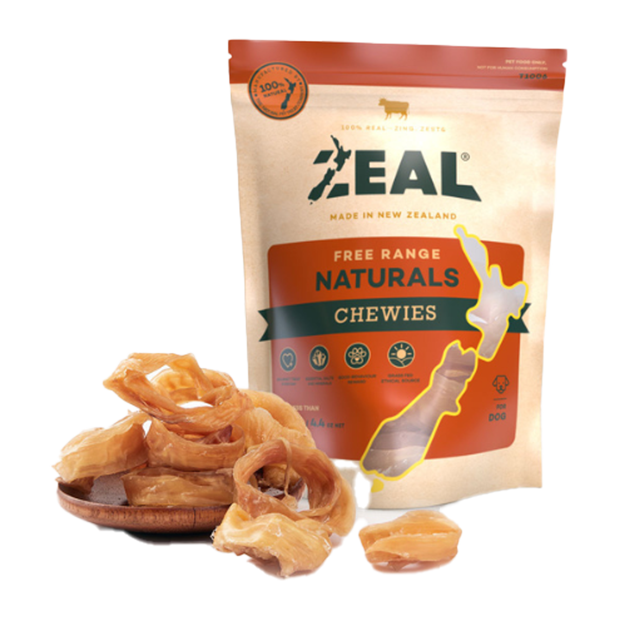 Zeal Free Range Naturals Dog Treats Chewies 125g