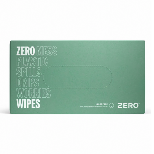 Zero Dry Wipes Green Party 60 Pack