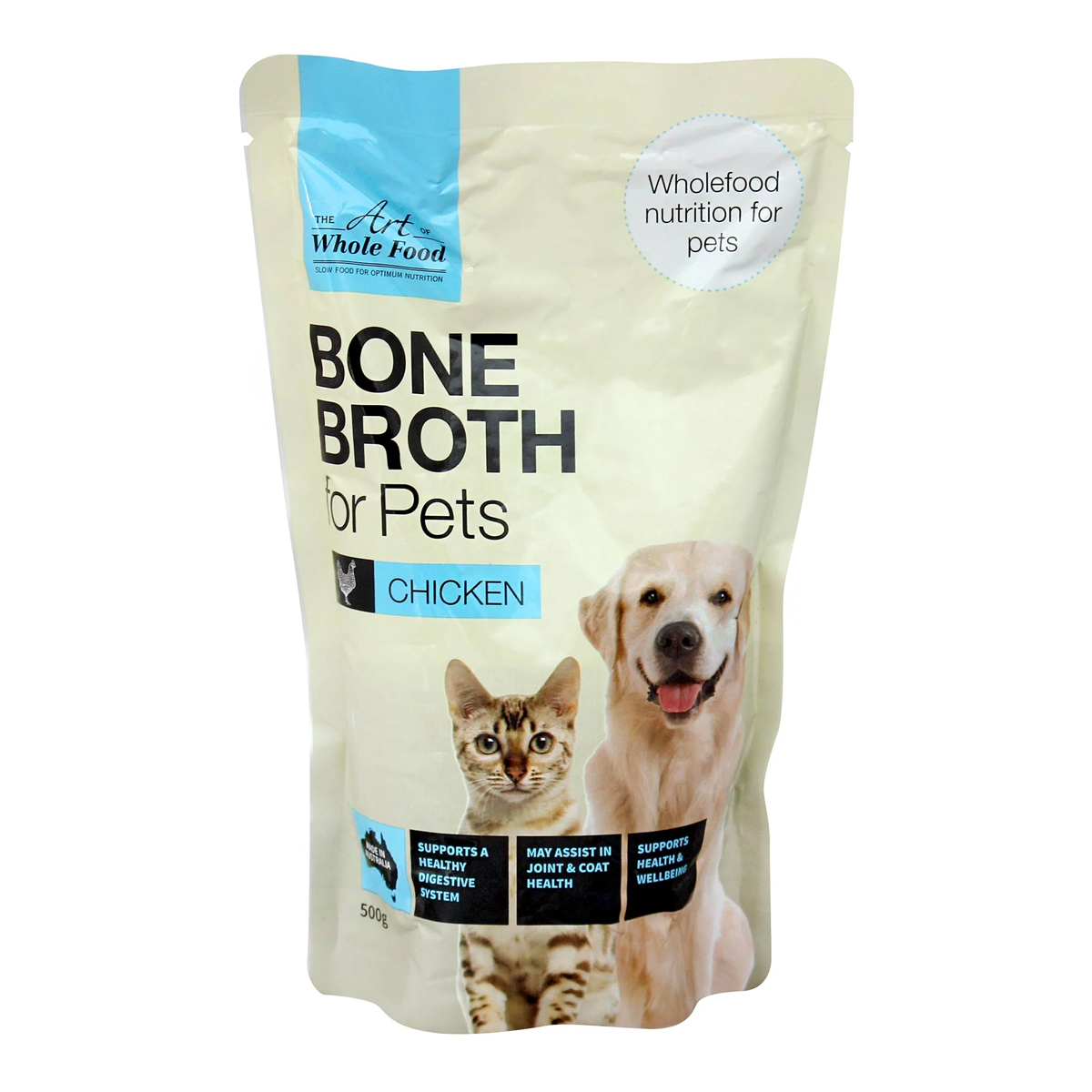 The Art of Wholefood Chicken Bone Broth for Pets 500g