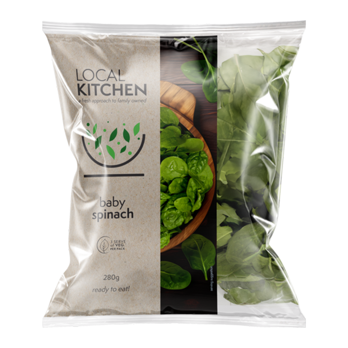 Local Kitchen Baby Spinach 280g