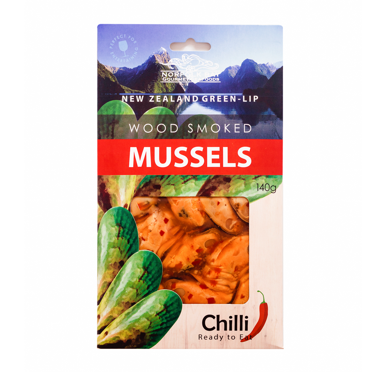 Norfolk Bay New Zealand Smoked Mussels Chilli 140g