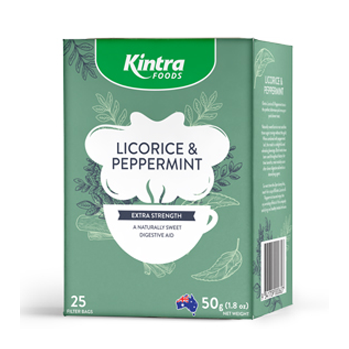 Kintra Foods Licorice and Pepperment Teabags x25 50g