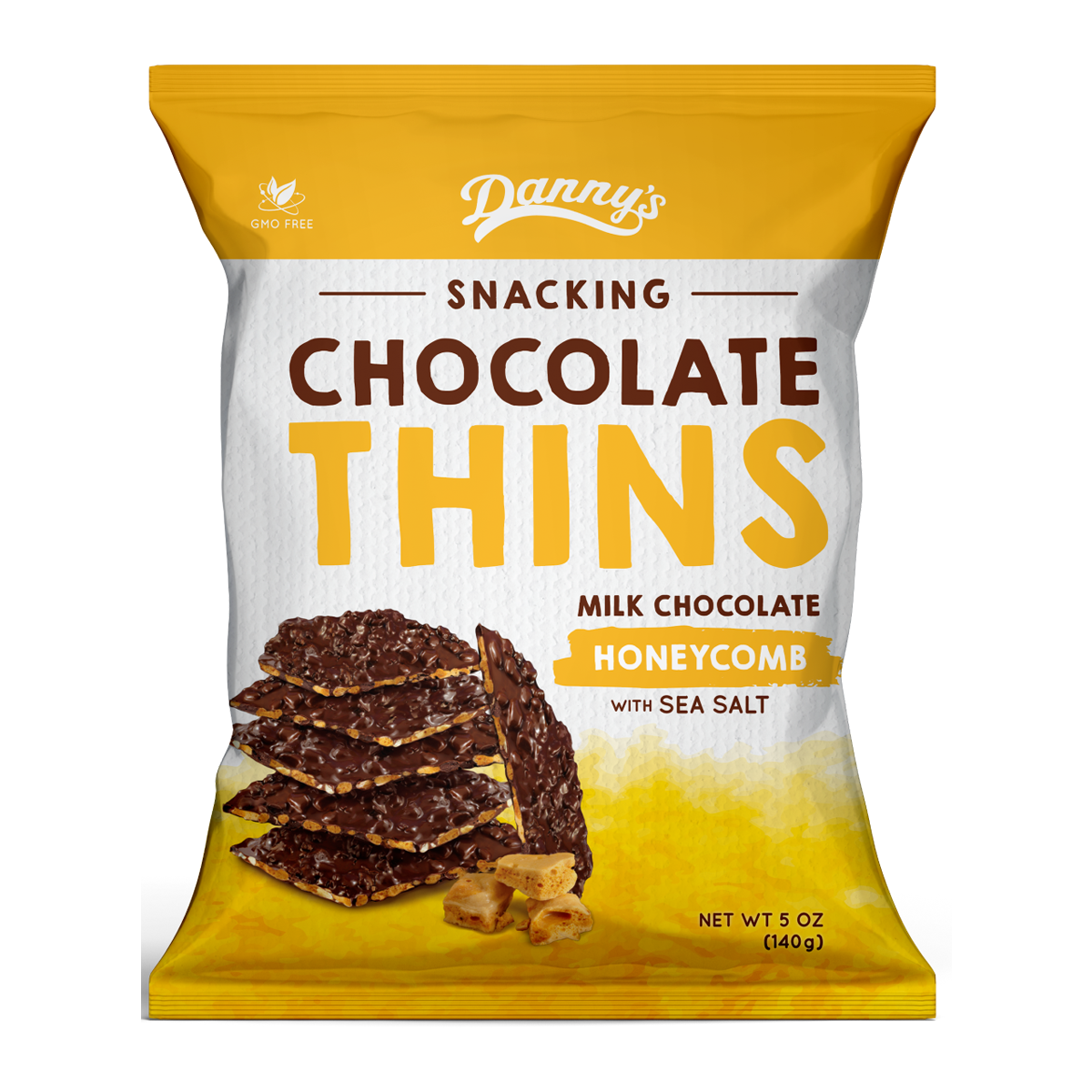 Danny's Chocolate Thins Milk Chocolate Honeycomb 140g