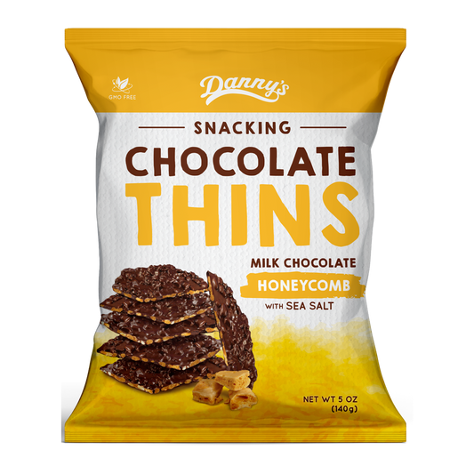 Danny's Chocolate Thins Milk Chocolate Honeycomb 140g