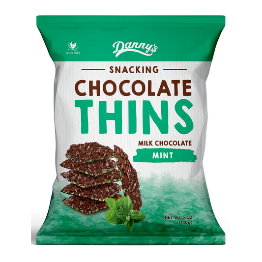 Danny's Chocolate Thins Milk Chocolate Mint 140g