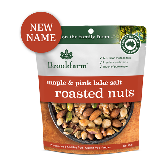 Brookfarm Roasted Nuts Maple & Pink Lake Salt 75g