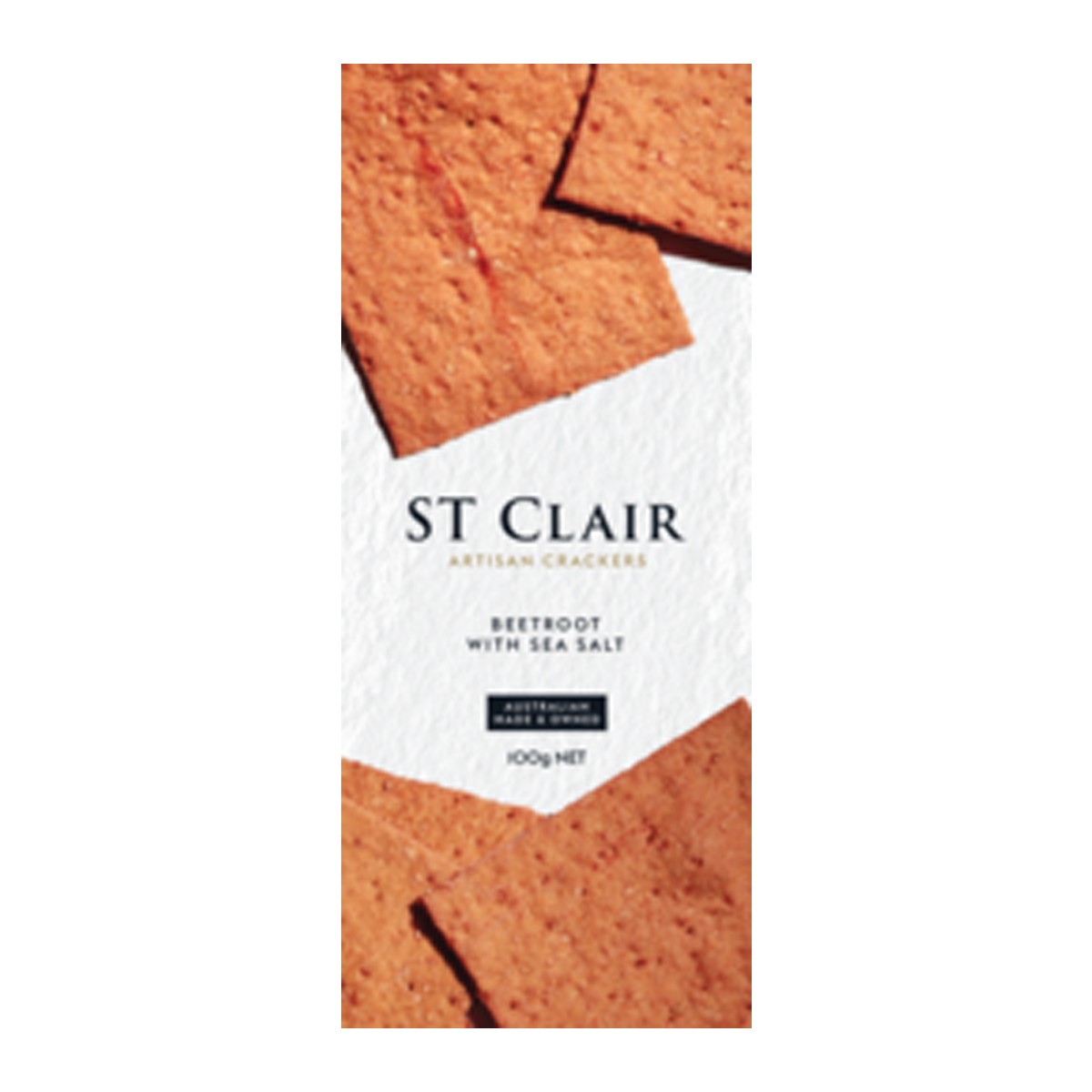 St Clair Artisan Crackers Beetroot with Sea Salt 100g