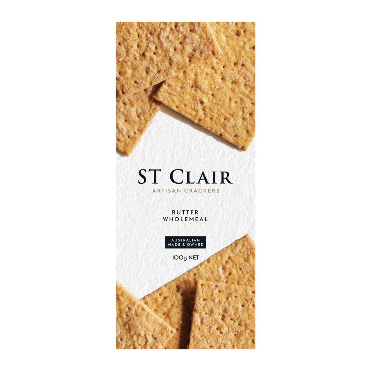 St Clair Artisan Crackers Butter Wholemeal 100g