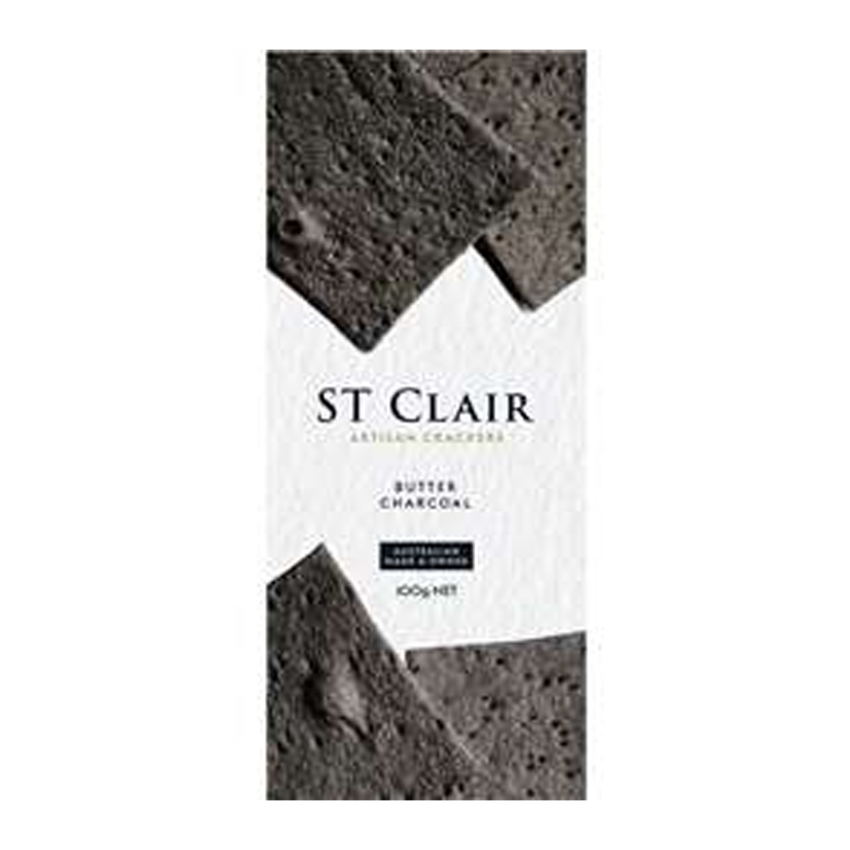 St Clair Artisan Crackers Butter Charcoal 100g