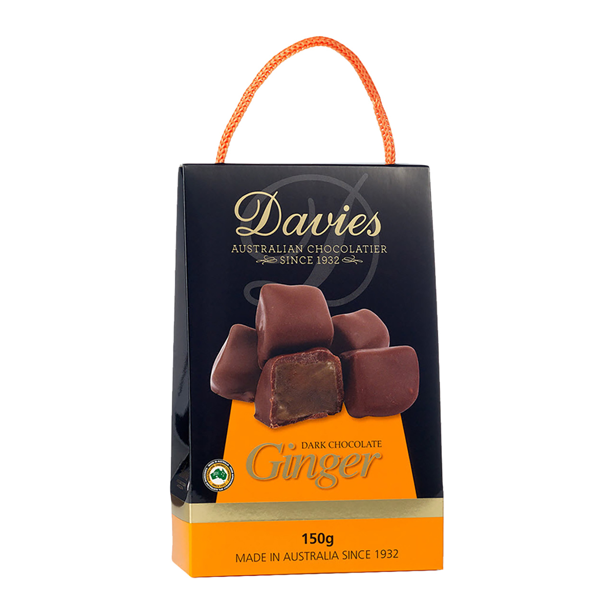 Davies Ginger Dark Chocolate 150g