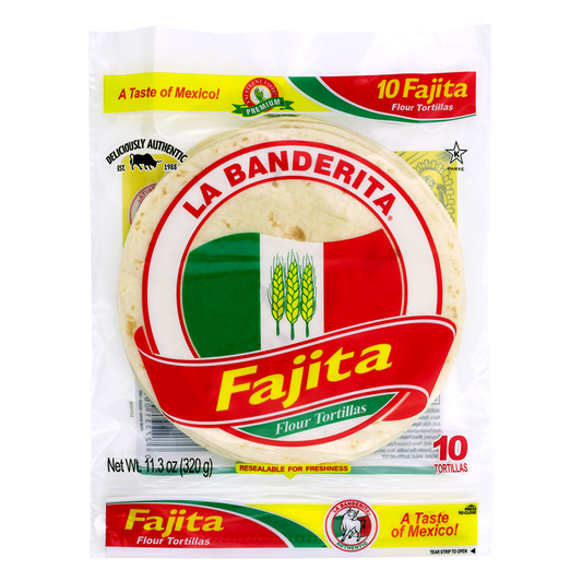 La Banderita Fajita Flour Tortillas x10 320g