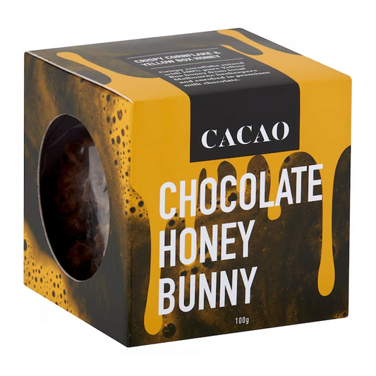 Cacao Milk Chocolate Honey Bunny 100g