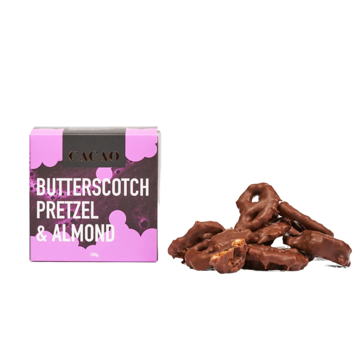 Cacao Pretzel Butterscotch and Almond 100g