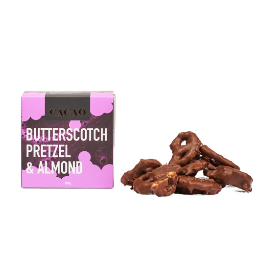 Cacao Pretzel Butterscotch and Almond 100g