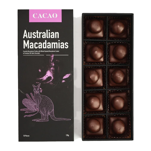 Cacao Dark Chocolate Macadamia Gift Box x10 120g