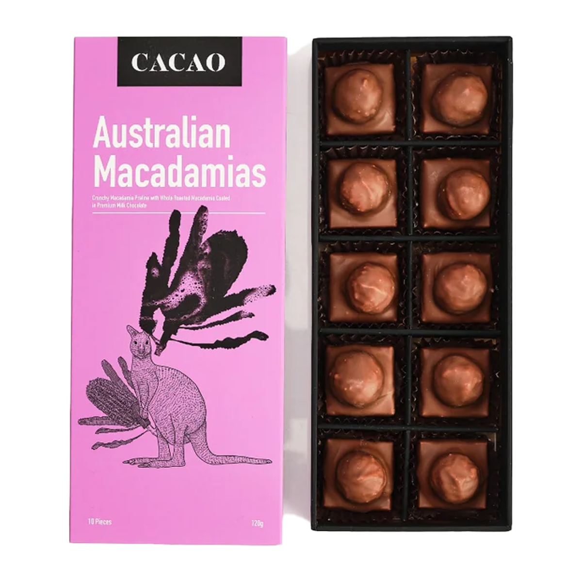 Cacao Milk Chocolate Macadamia Gift Box x10 120g