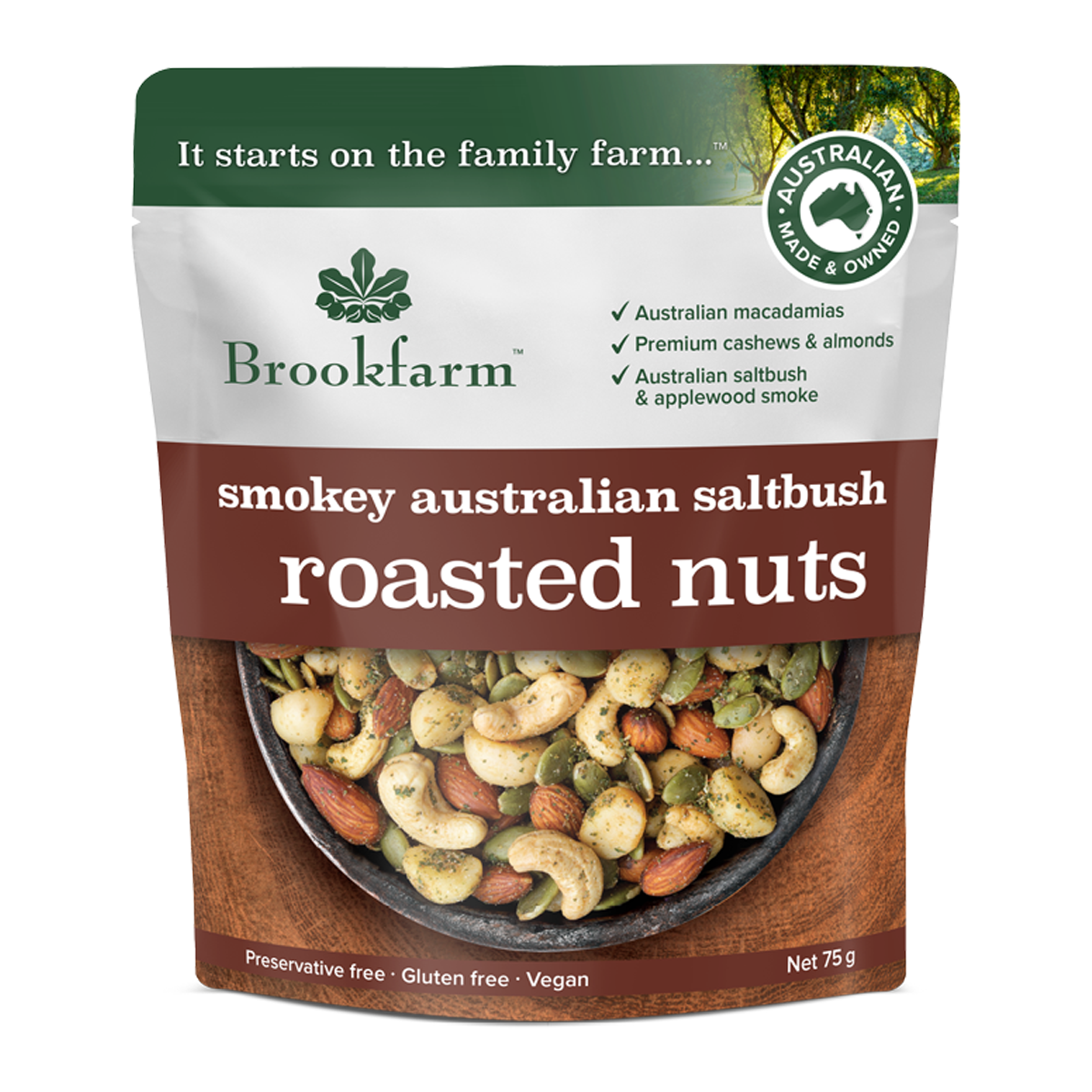 Brookfarm Roasted Nuts Smokey Australian Saltbush 75g