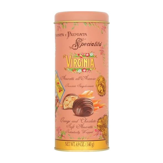 Amaretti Virginia Almond Chocolate Cookies Tin 140g