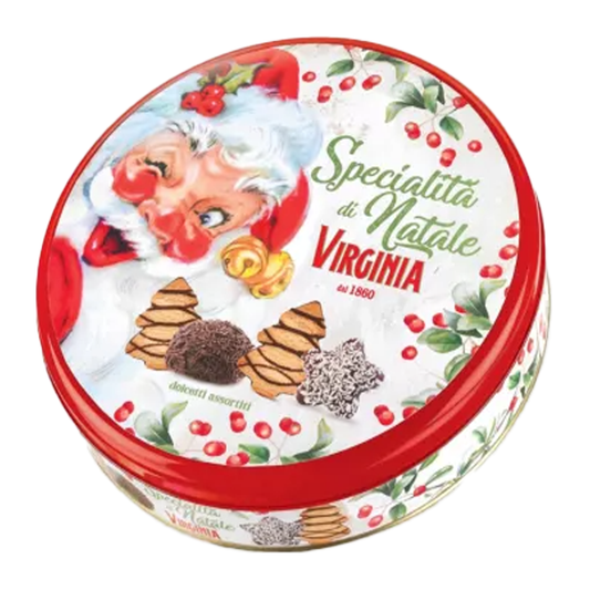 Amaretti Virginia Cookies Santa Tin 260g