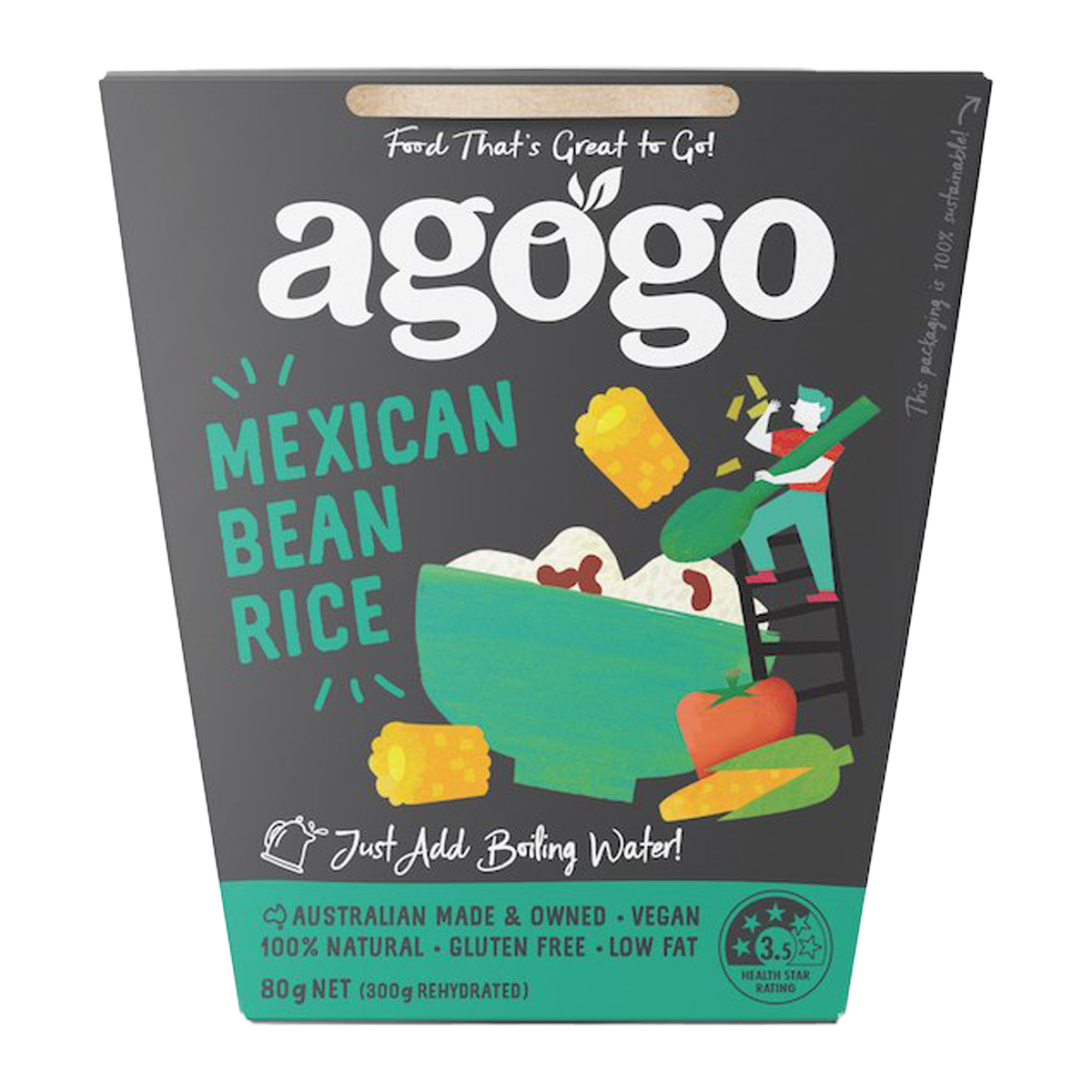 Agogo Mexican Bean & Rice 80g