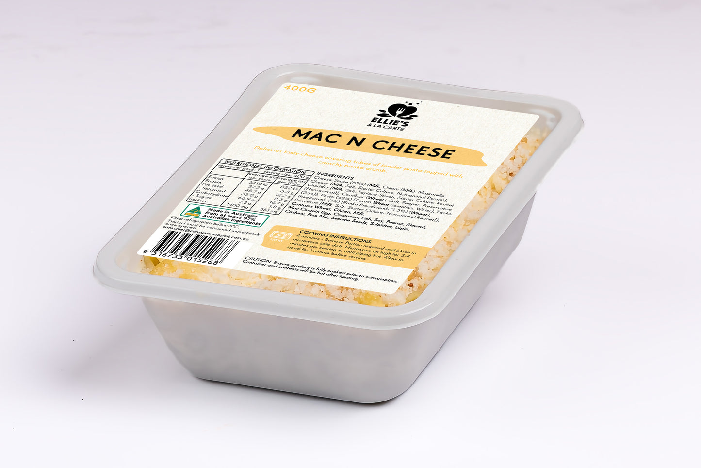 Ellies Ala Carte Mac and Cheese 400g