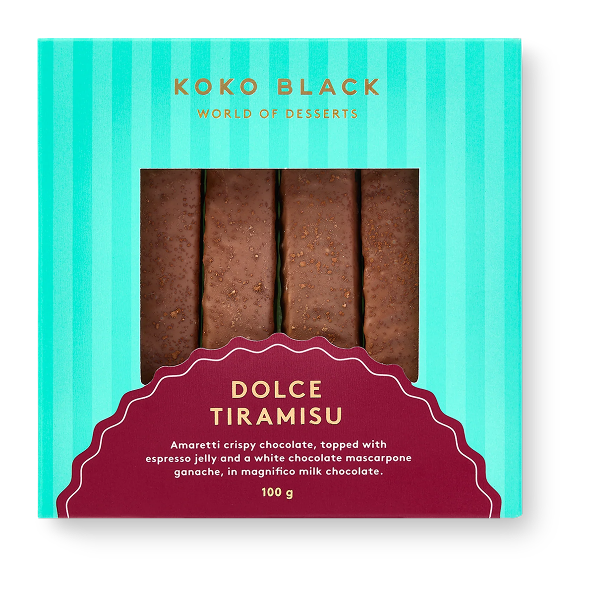 Koko Black Dolce Tiramisu Bars 100g