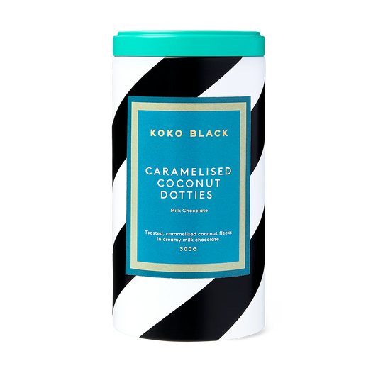 Koko Black Caramelised Coconut Dotties 300g