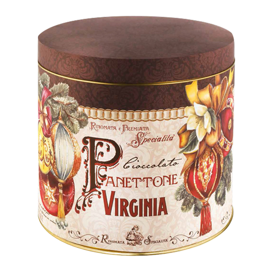 Virginia Panettone Chocolate Red and White Tin 750g