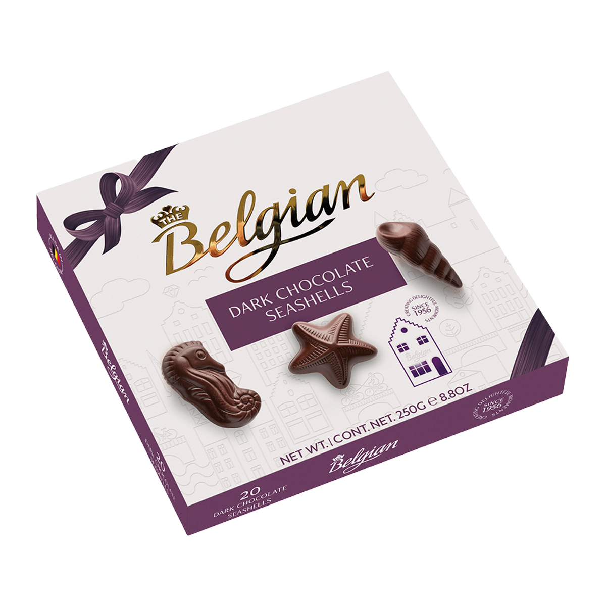 The Belgian Dark Chocolate Seashells 250g