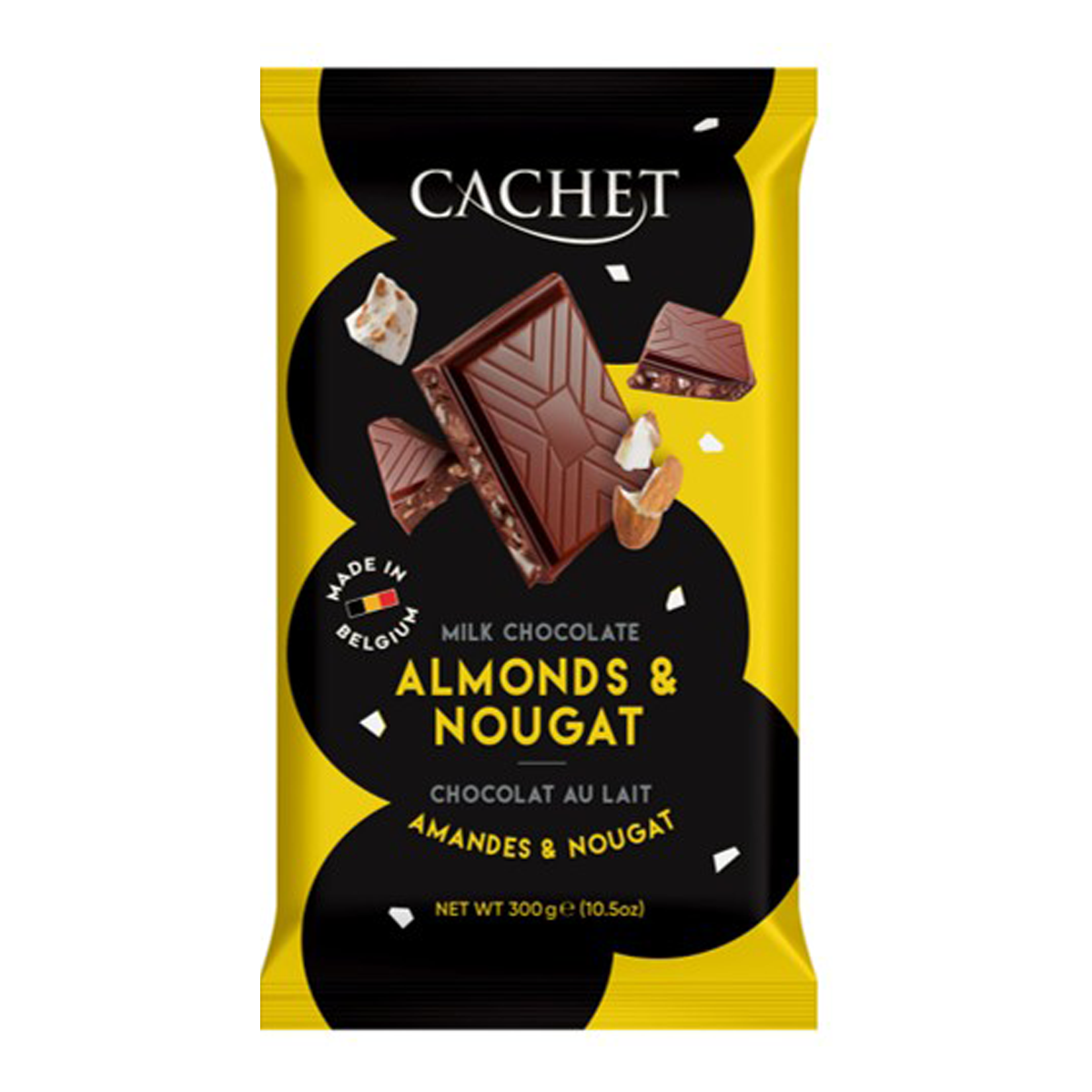 Cachet Milk Chocolate Almonds & Nougat Block 300g