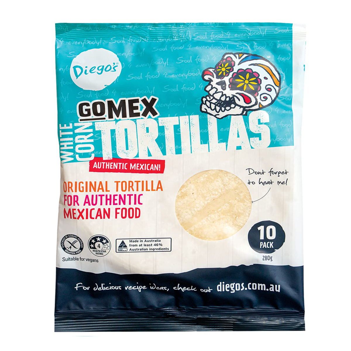 Diego's White Corn Tortillas x10 280g